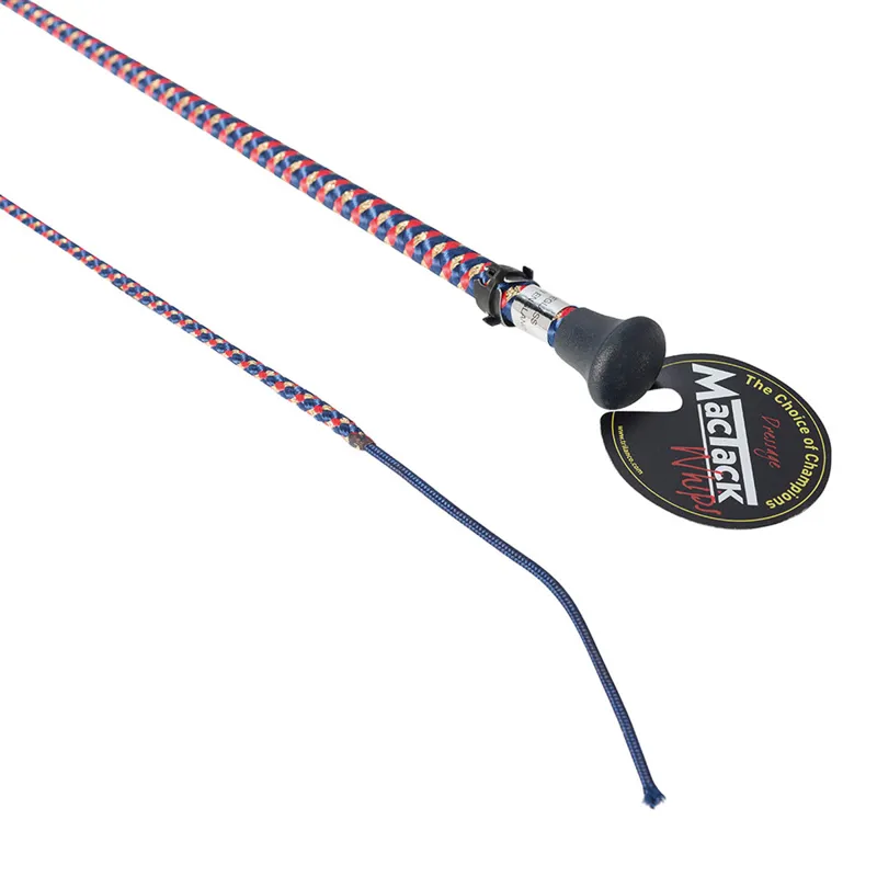 Mactack Metallic Fleck Dressage Whip - Navy/Red