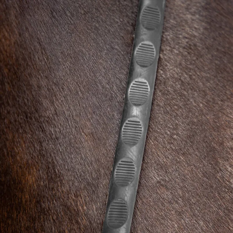 LeMieux Magna Grip Rubber Reins - Black/Silver-2