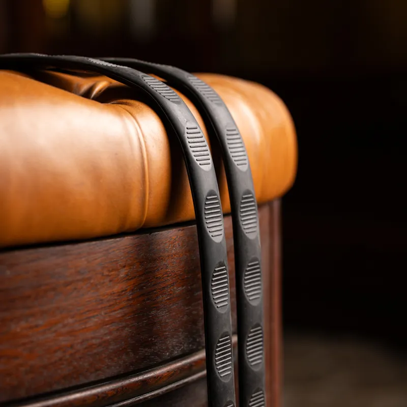 LeMieux Magna Grip Rubber Reins - Brown/Silver-2