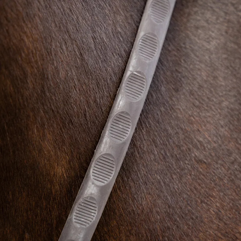 LeMieux Magna Grip Rubber Reins - Brown/Silver-1