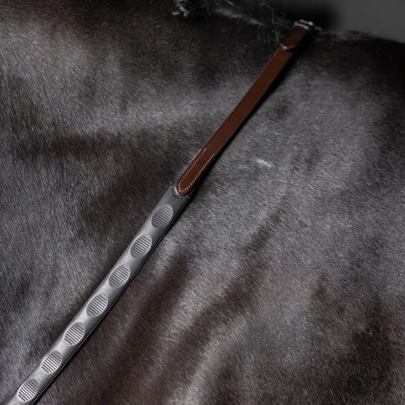 LeMieux Magna Grip Rubber Reins - Havana/Brass-1