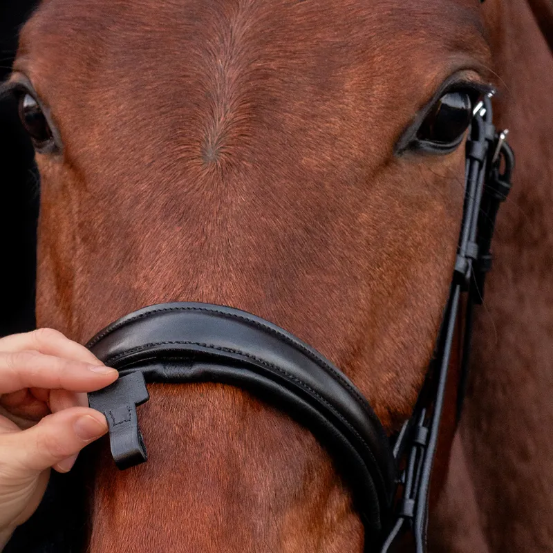 Schockemohle Malaga Removable Flash Bridle - Black/Silver-1