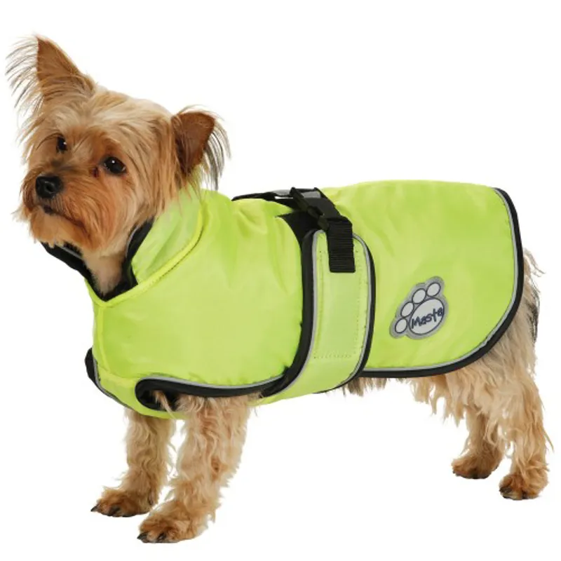Masta Deluxe Waterproof Dog Coat Fluorescent Yellow