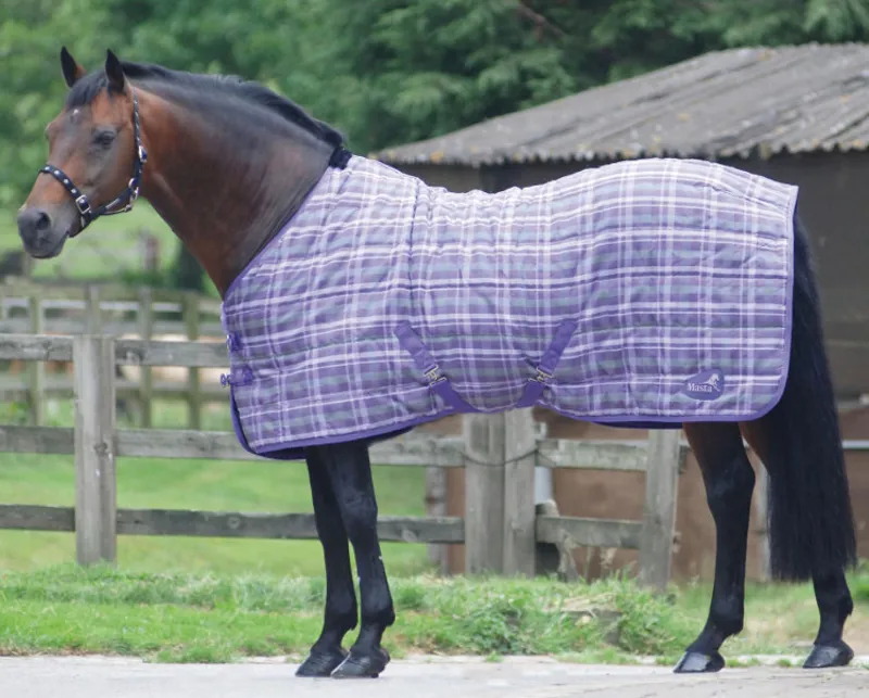 Masta PP Check Light Stable Rug 115g - Purple