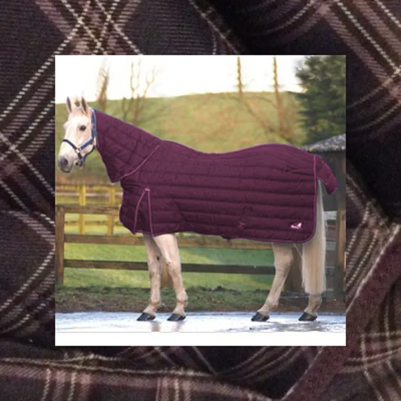 Masta Regal Full Neck Combo Heavy Stable Rug 420g Raspberry Check