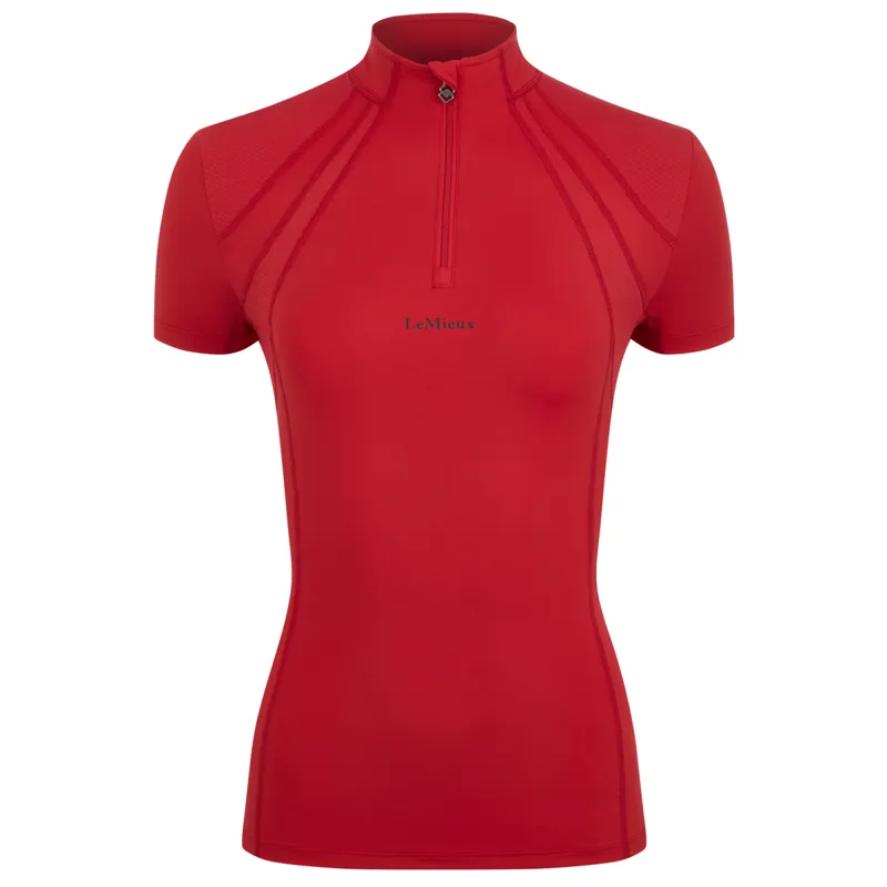 LeMieux Mia Mesh Ladies Short Sleeve Base Layer - Chilli-2
