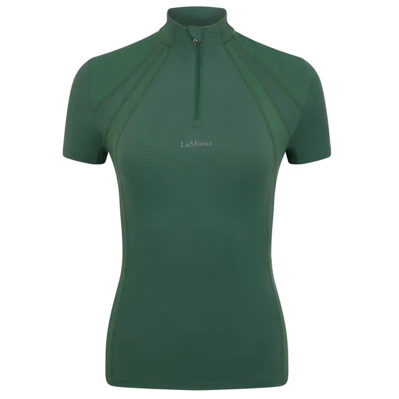 LeMieux Mia Mesh Ladies Short Sleeve Base Layer - Hunter Green-2