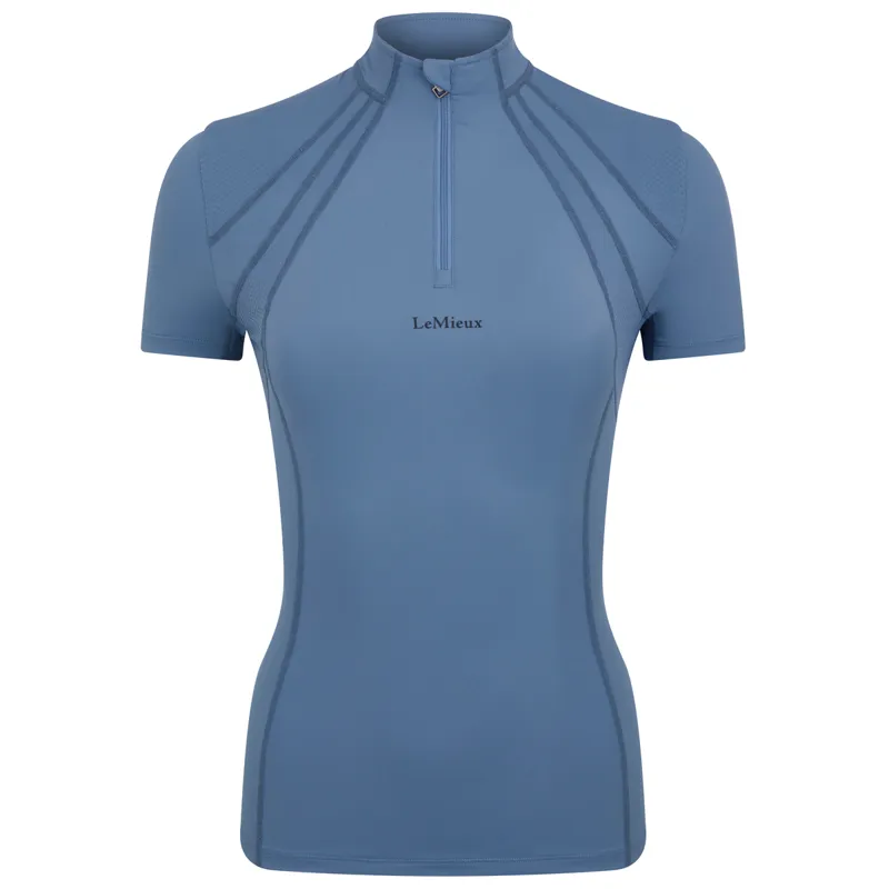 LeMieux Mia Mesh Ladies Short Sleeve Base Layer - Ice Blue-2