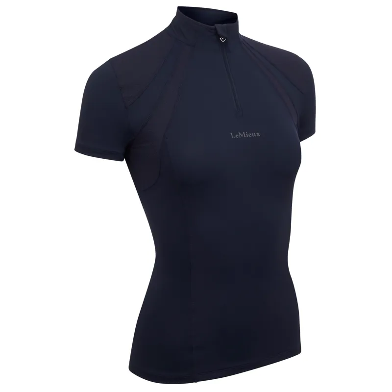 LeMieux Mia Mesh Ladies Short Sleeve Base Layer - Navy-3