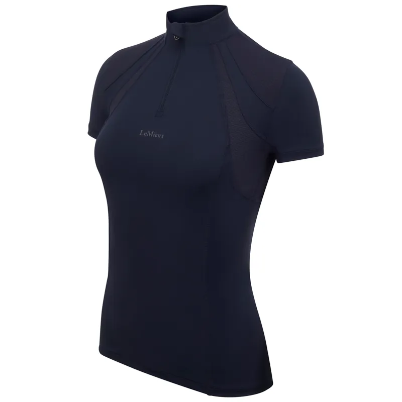 LeMieux Mia Mesh Ladies Short Sleeve Base Layer - Navy-5