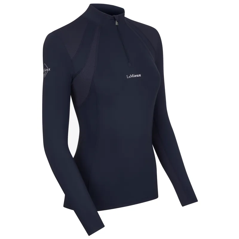 LeMieux Mia Mesh Ladies Long Sleeve Base Layer - Navy-4