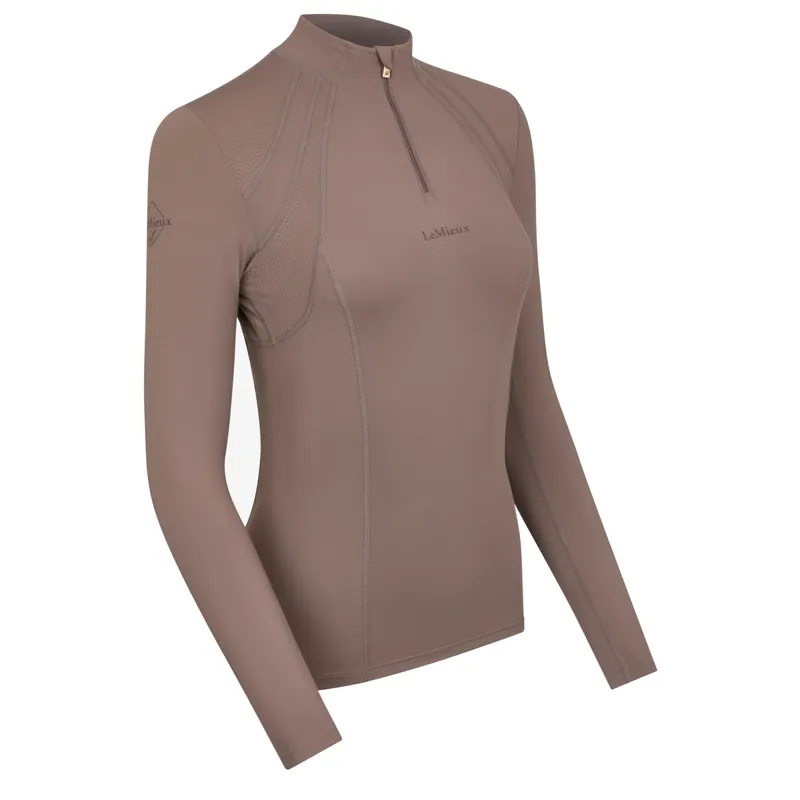 LeMieux Mia Mesh Ladies Long Sleeve Base Layer - Walnut-2