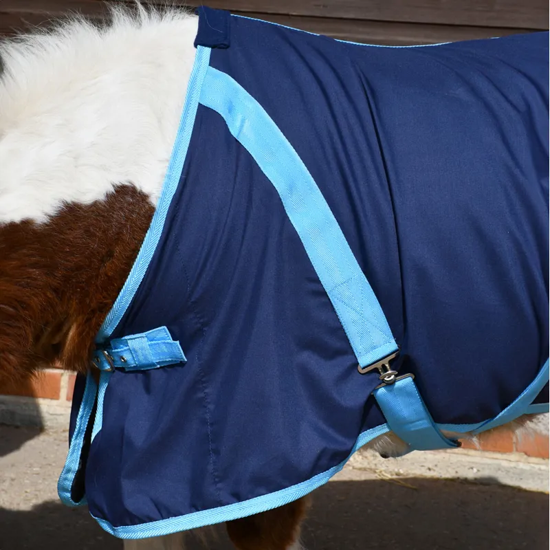 Rhinegold Mini Summer Sheet - Navy/Baby Blue-2