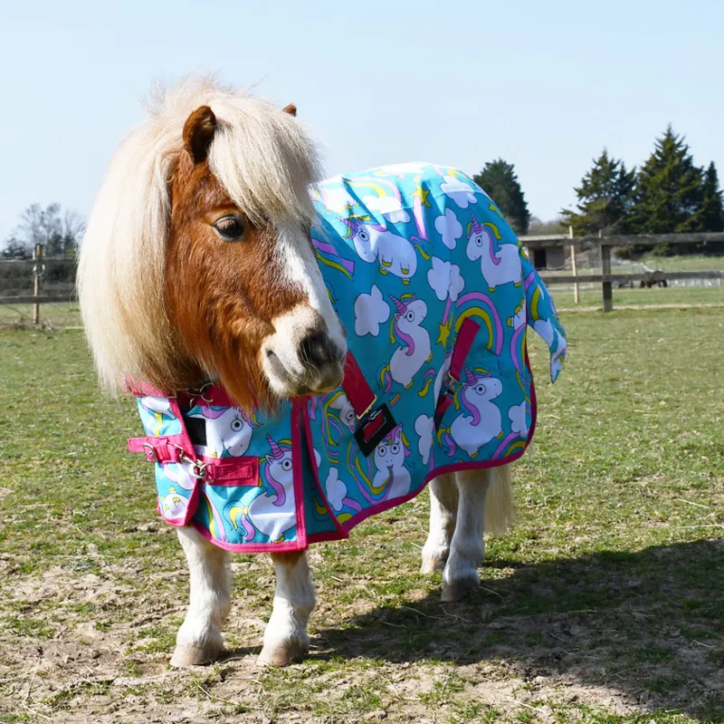 Rhinegold Mini Torrent 0g Turnout Rug - Unicorn-1