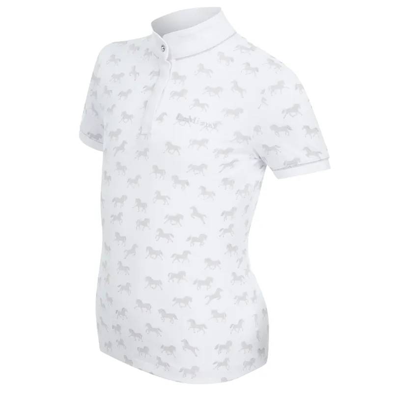 LeMieux Mini Bella Junior Girls Show Shirt - White-1