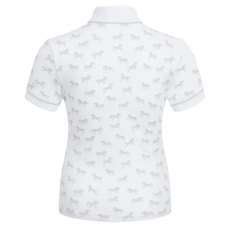 LeMieux Mini Bella Junior Girls Show Shirt - White-2