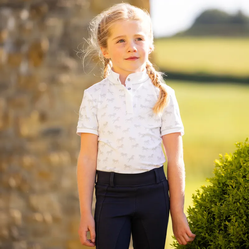 LeMieux Mini Bella Junior Girls Show Shirt - White-4