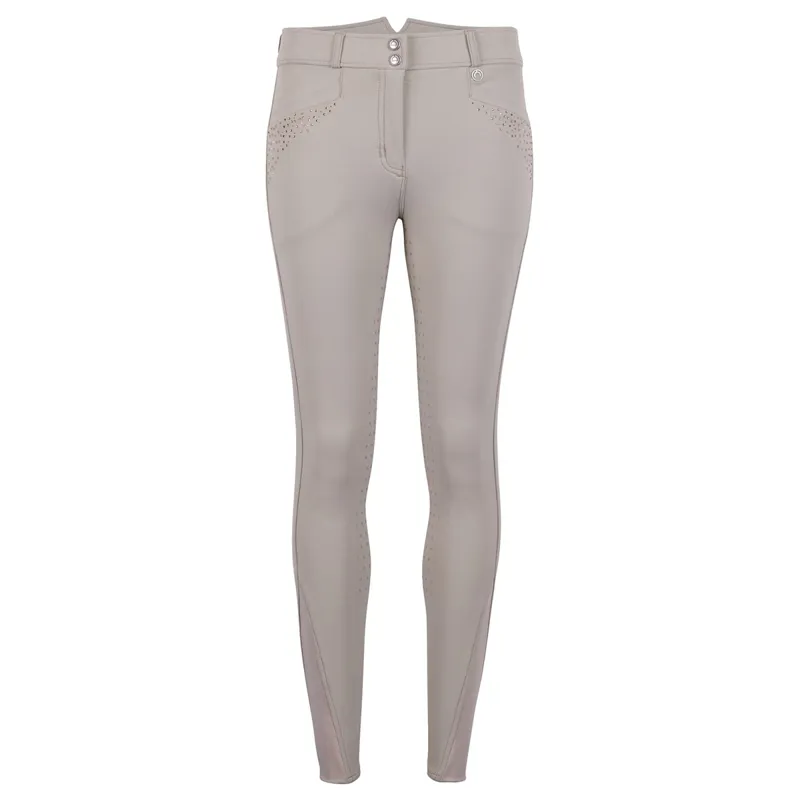 Montar Aba Full Grip Ladies Competition Breeches - Silver Grey