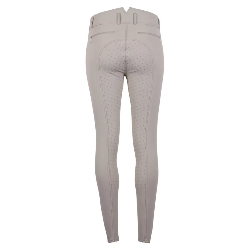 Montar Aba Full Grip Ladies Competition Breeches - Silver Grey-1