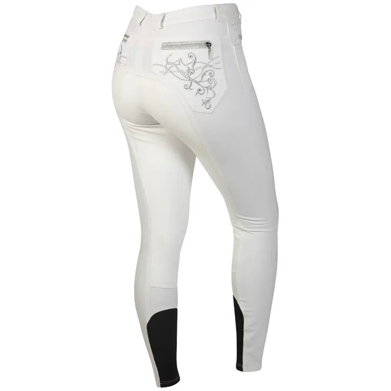 Montar Bamboo Ladies Full Seat Competition Breeches - White