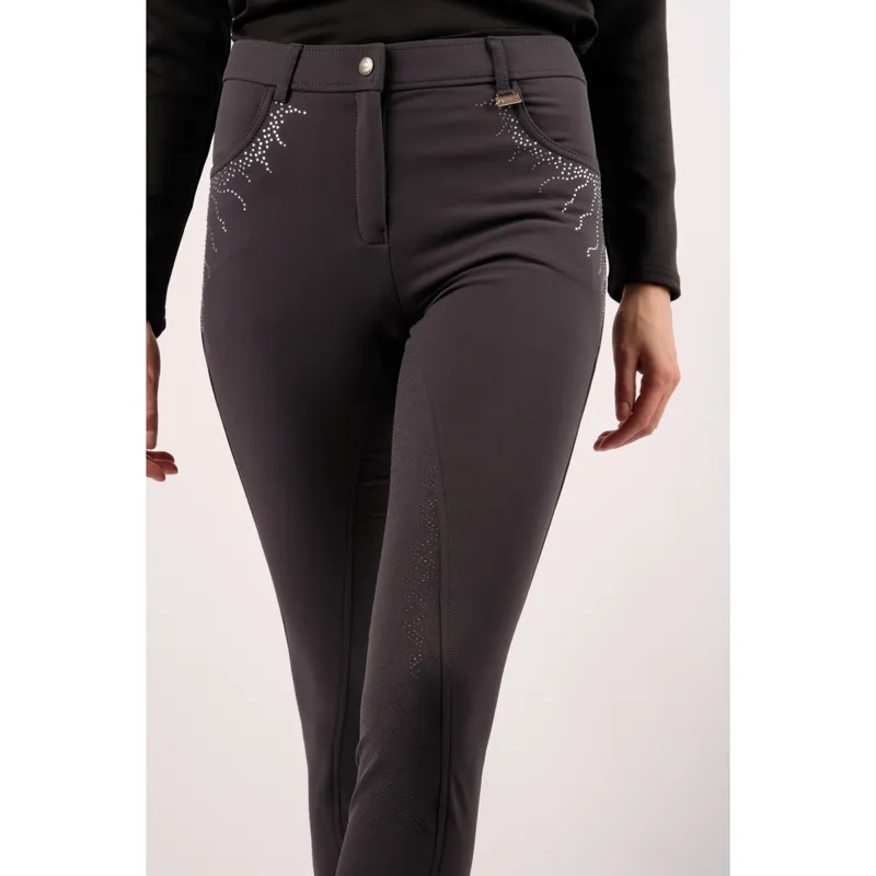 Montar Femke Full Grip Ladies Breeches - Dark Grey-1