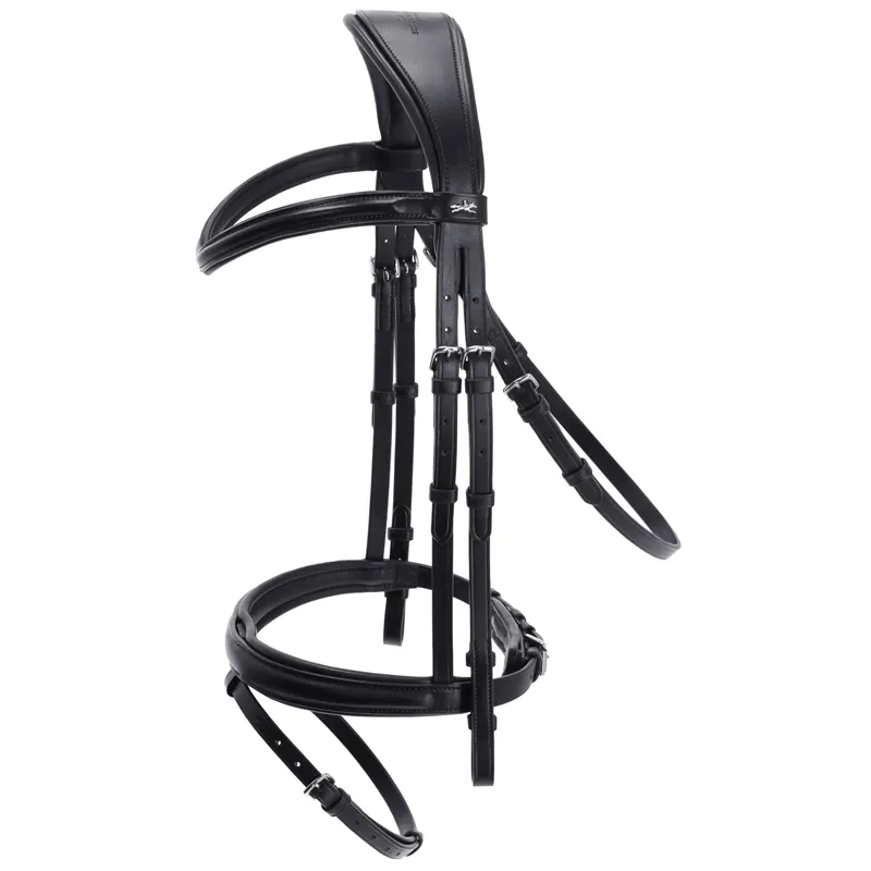 Schockemohle Monza Anatomic Flash Bridle - Black/Silver