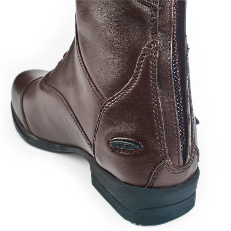 Moretta Gianna Ladies Tall Riding Boots - Short Height - Brown-8