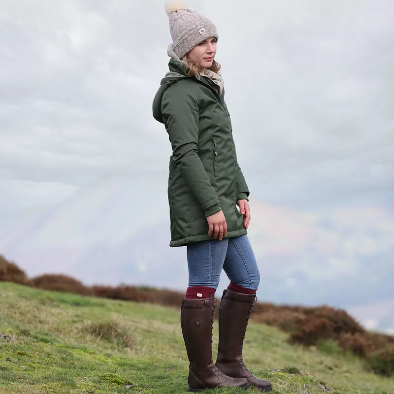 Moretta Teramo Laced Ladies Tall Country Boots - Dark Brown-6