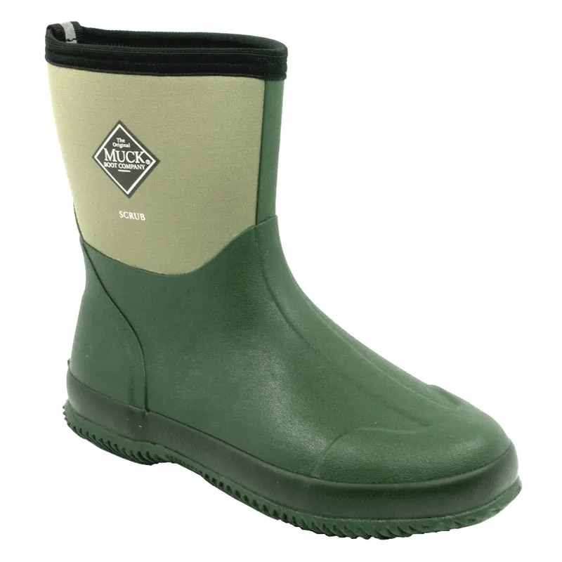 Muck Boot Scrub Short Wellington Boot - Garden Green