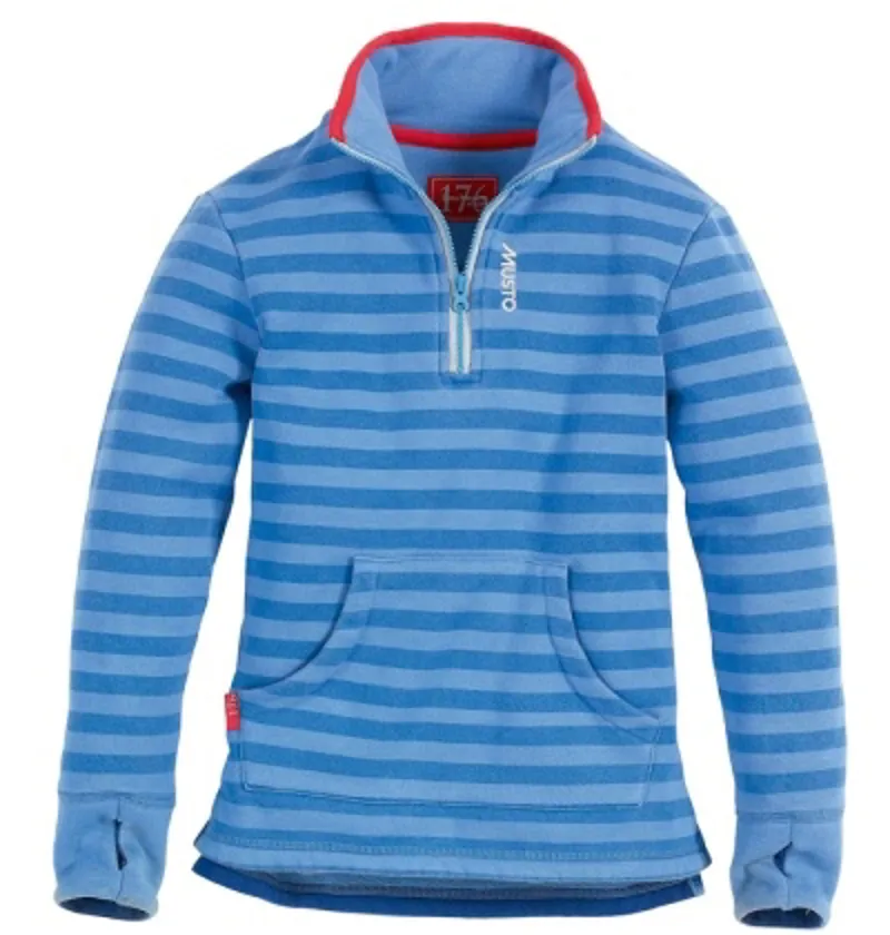 Musto ZP176 Kids Zip Neck Sweatshirt Peacock