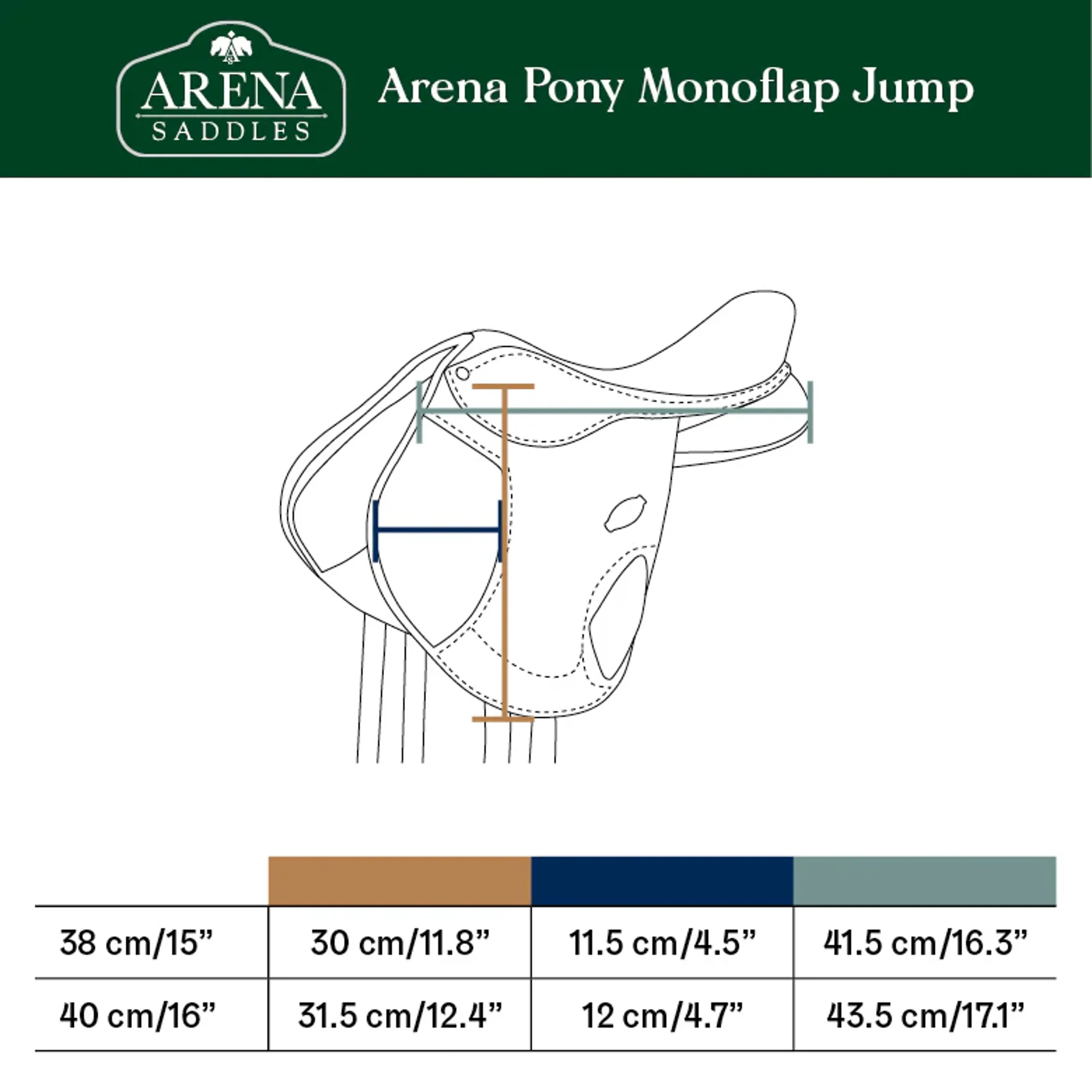 Arena pony monoflap jump saddle