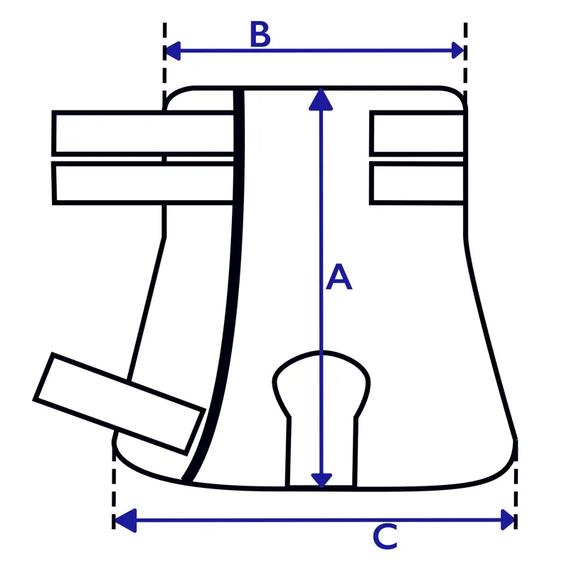 Catago FIR-Tech Stable Boots Sizing Diagram