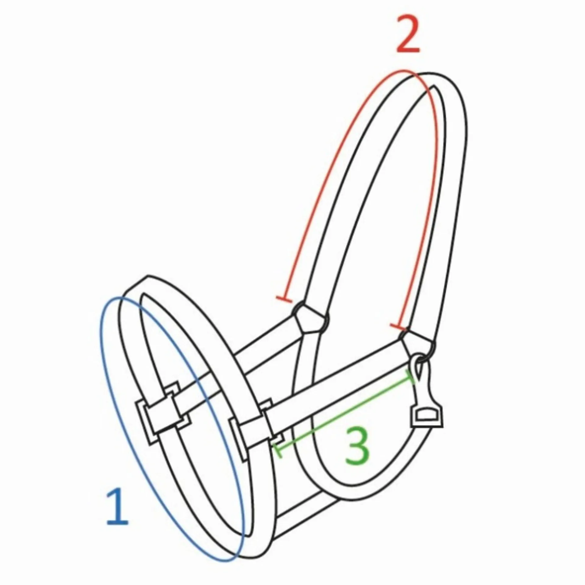HKM Rope head collar hobby horse size guide