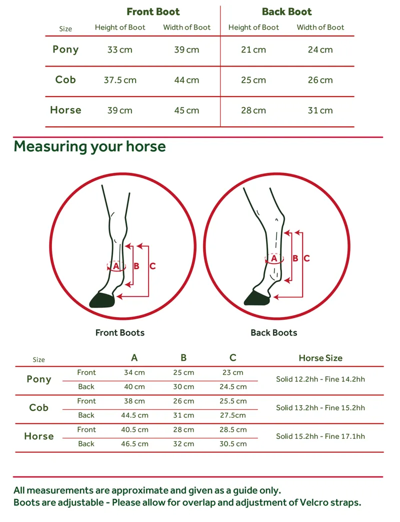 Rambo Flyboot Sizing