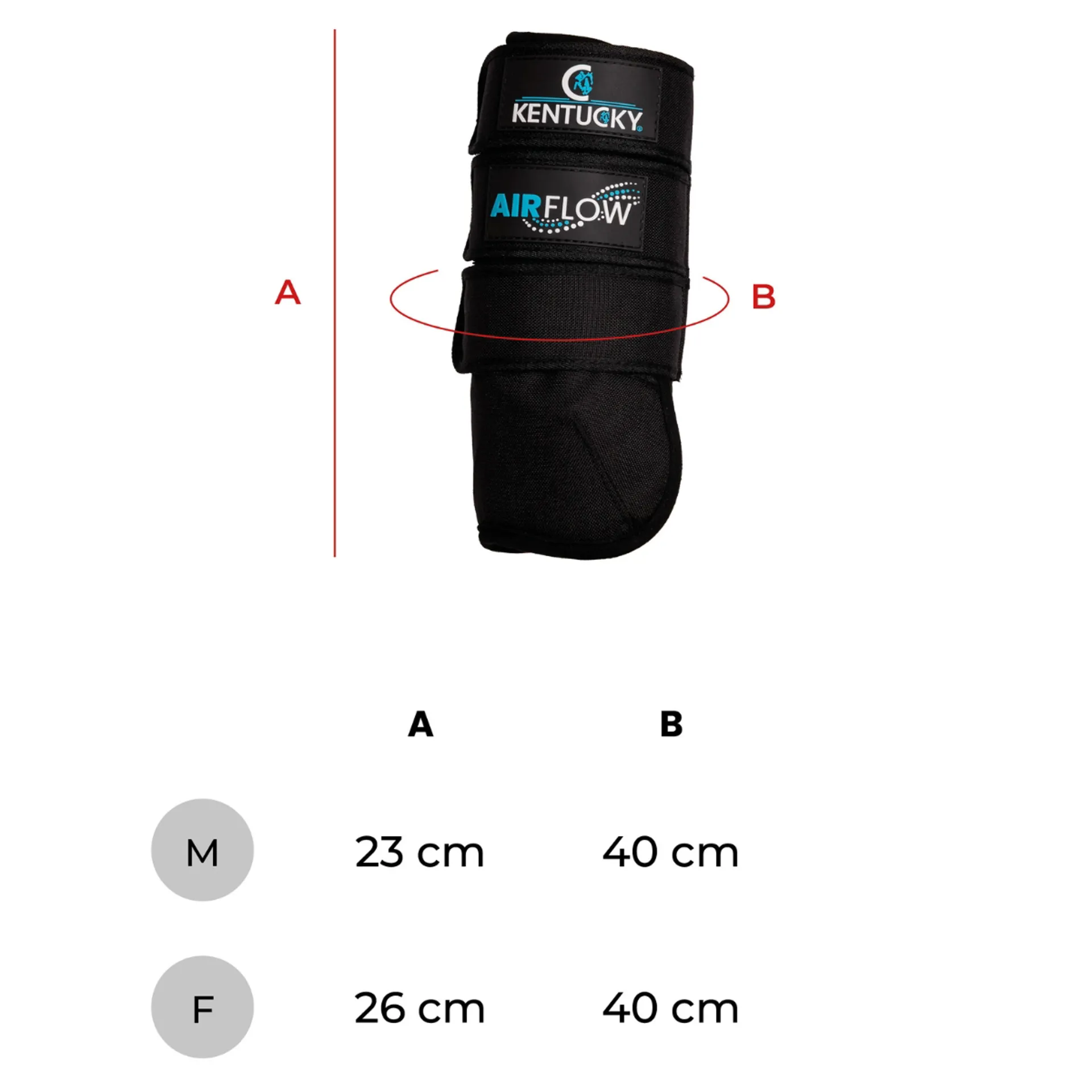 Kentucky 3d Air Flow Eventing Front Boot Size Guide