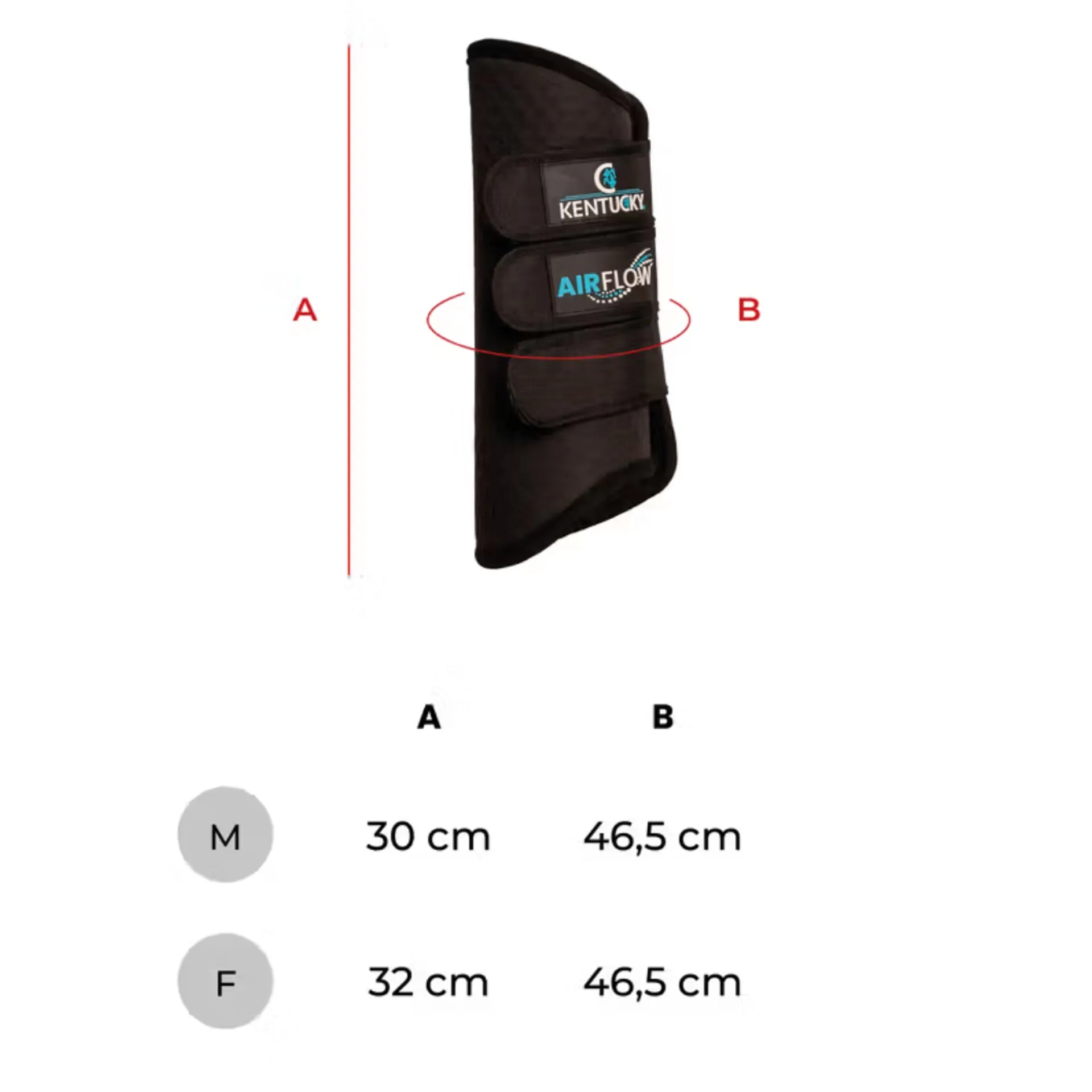 Kentucky 3d Air Flow eventing boots size guide