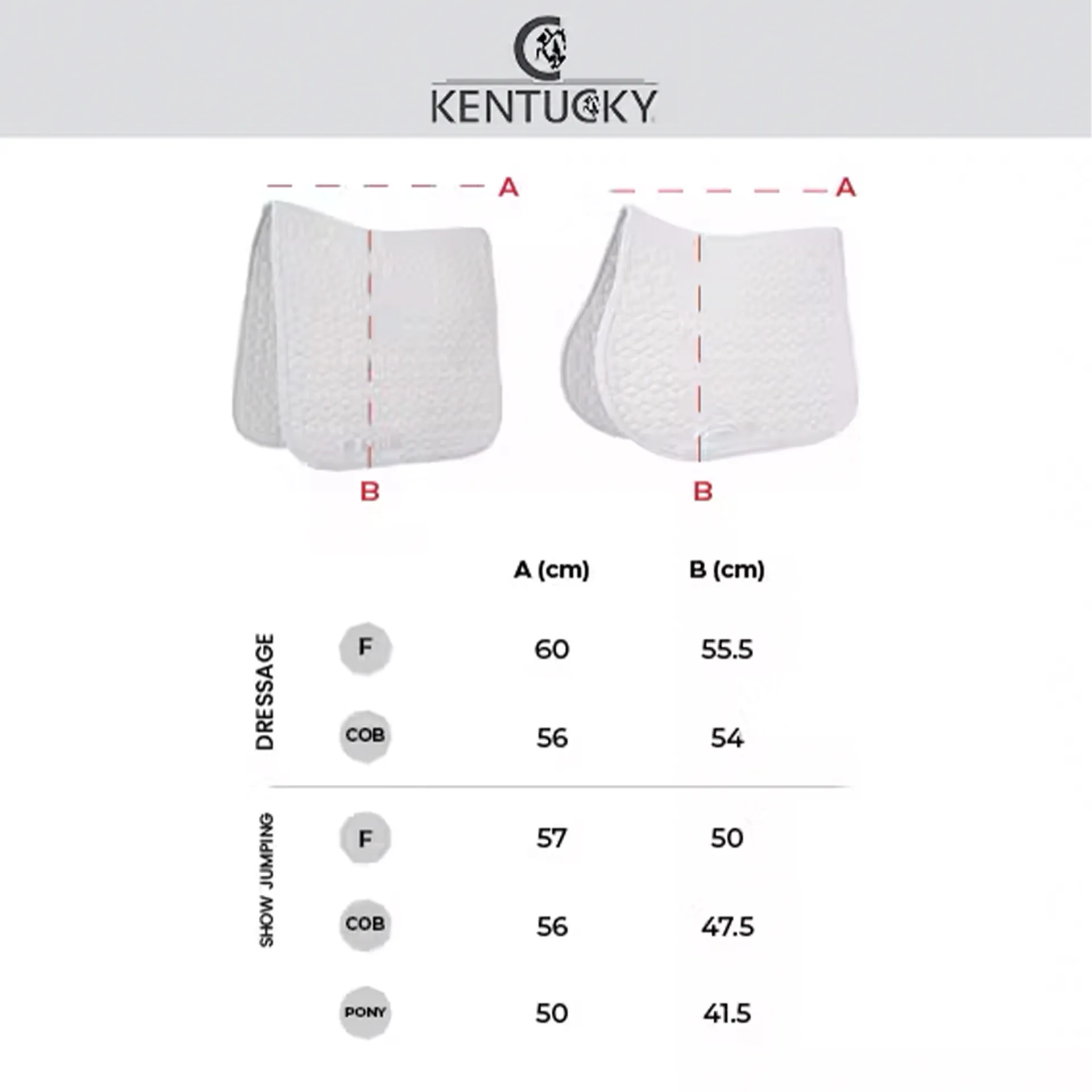 kentucky sammy sj saddle pad sizing