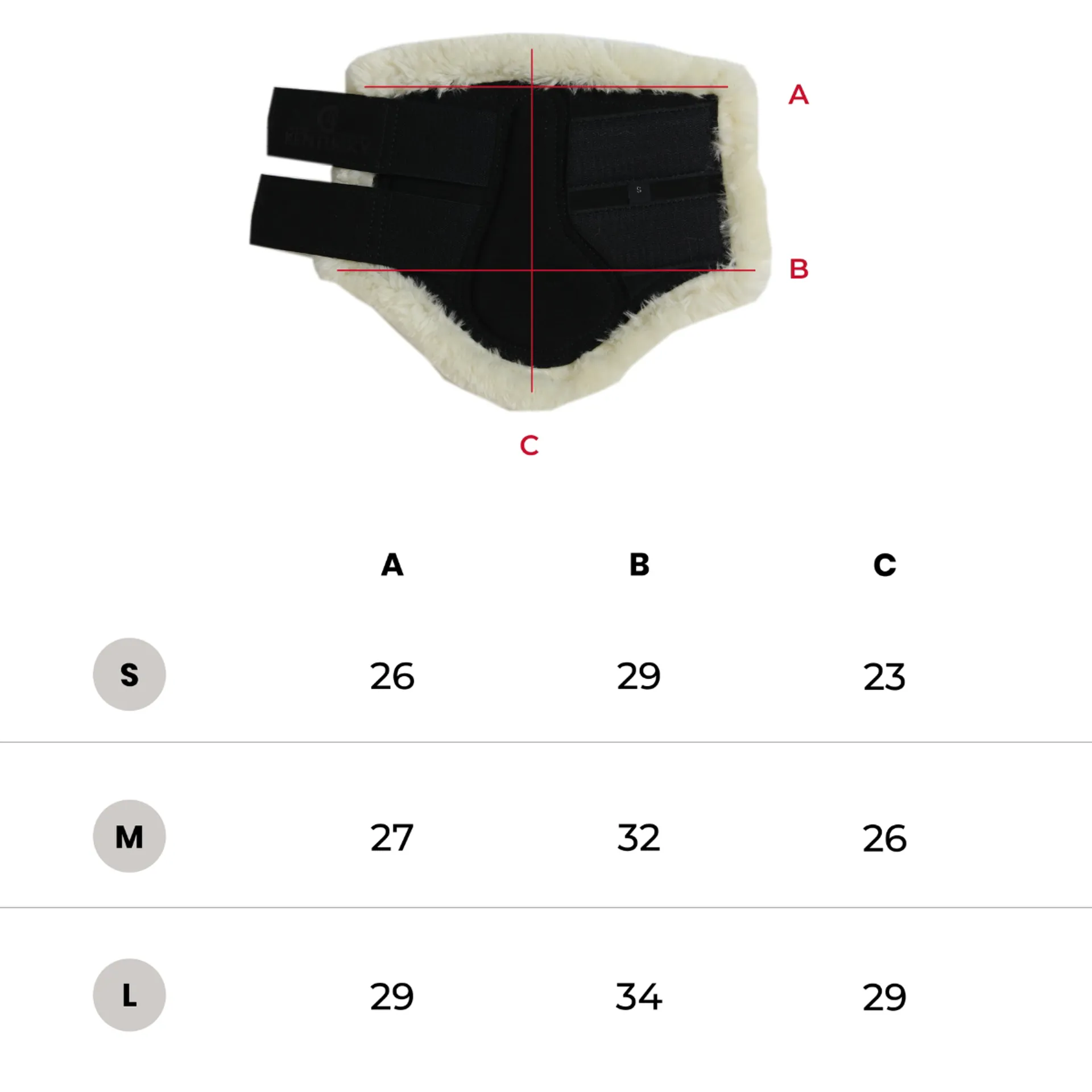 3d Brushing boots size guide