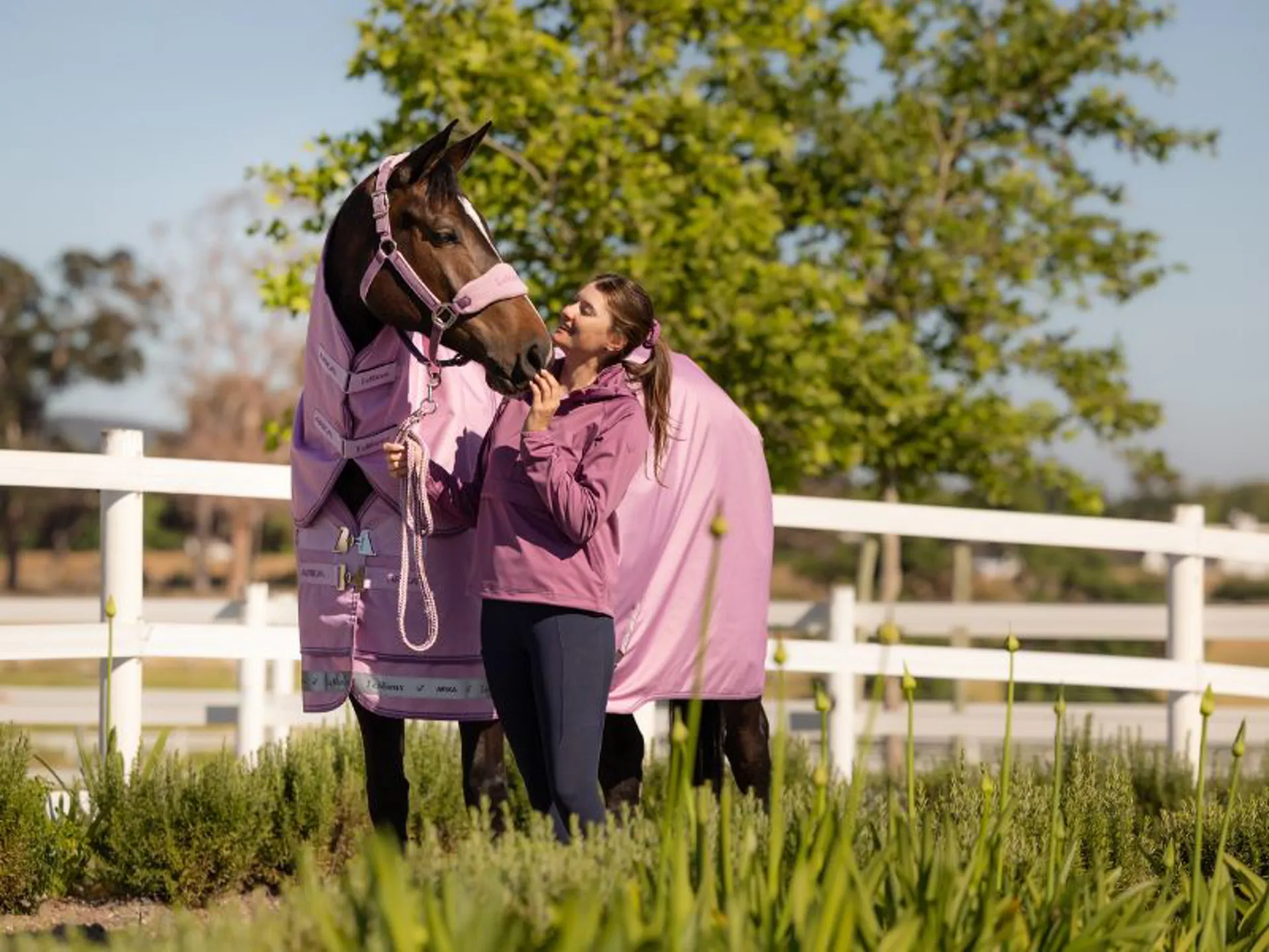 Equestrian rider showcasing LeMieux apparel