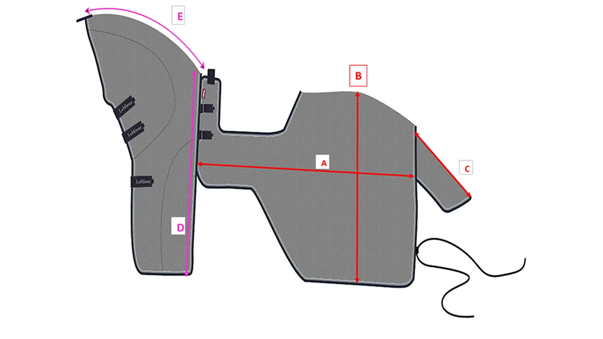 Lemieux Ride On Fly Rug Size Guide