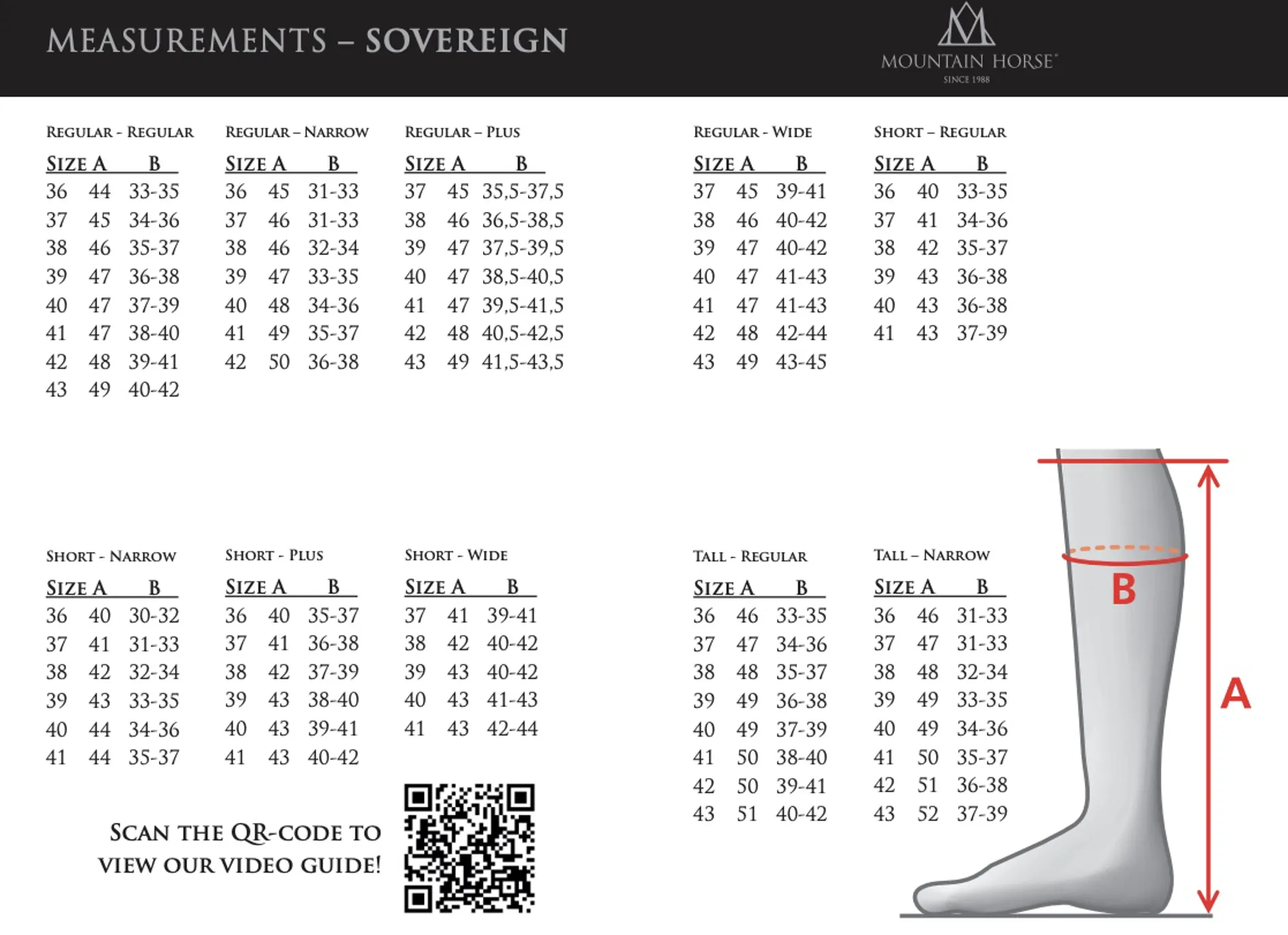 mountain horse sovereign riding boots size-guide