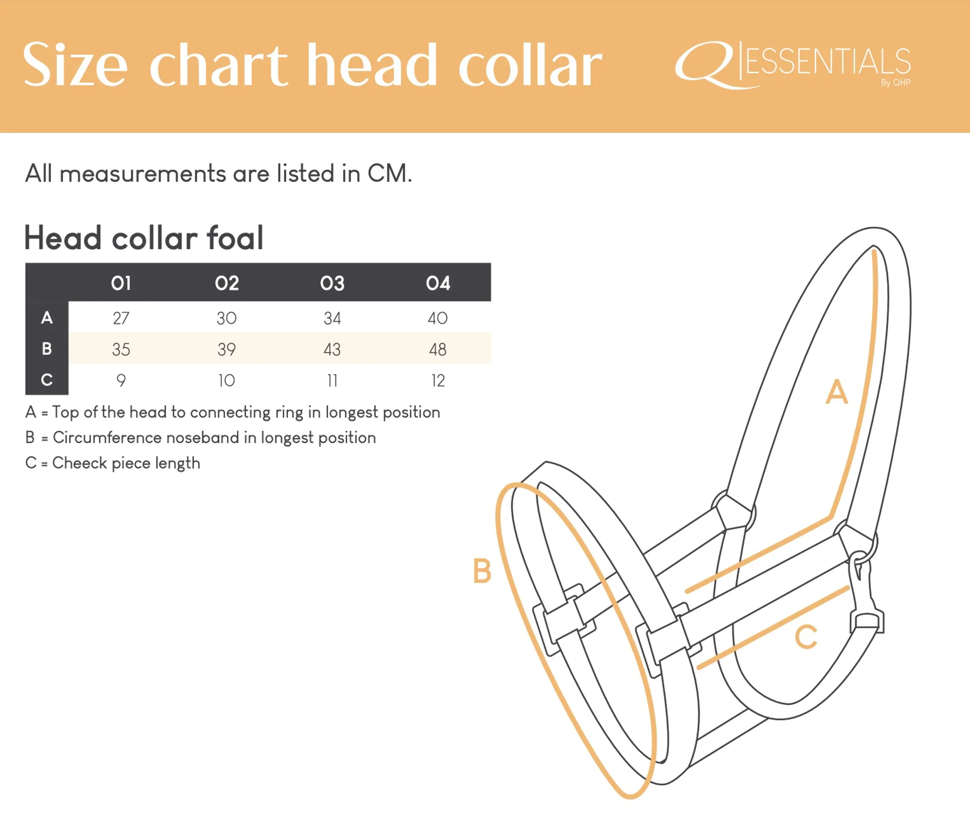 QHP Foal Headcollar Size