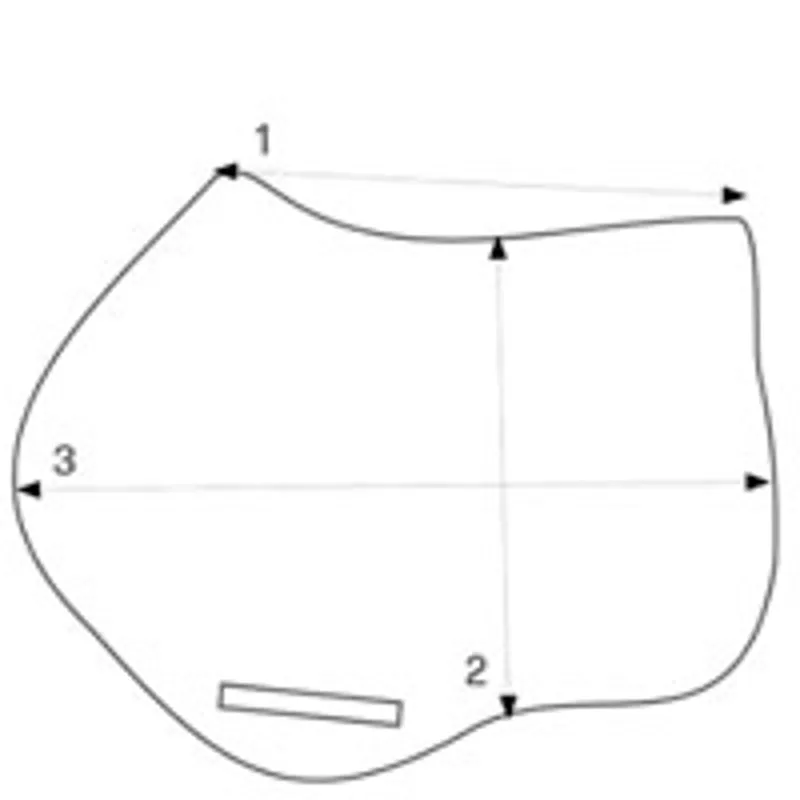 Hy Equestrian Pro Reaction Close Contact Saddlecloth size guide diagram