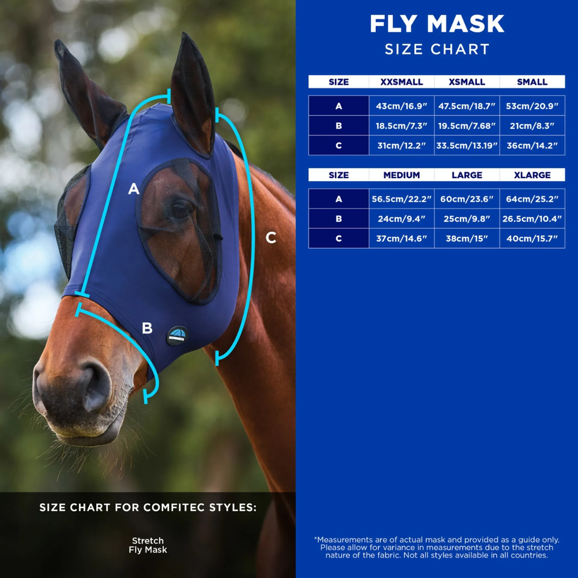 weatherbeeta comfitec stretch fly mask