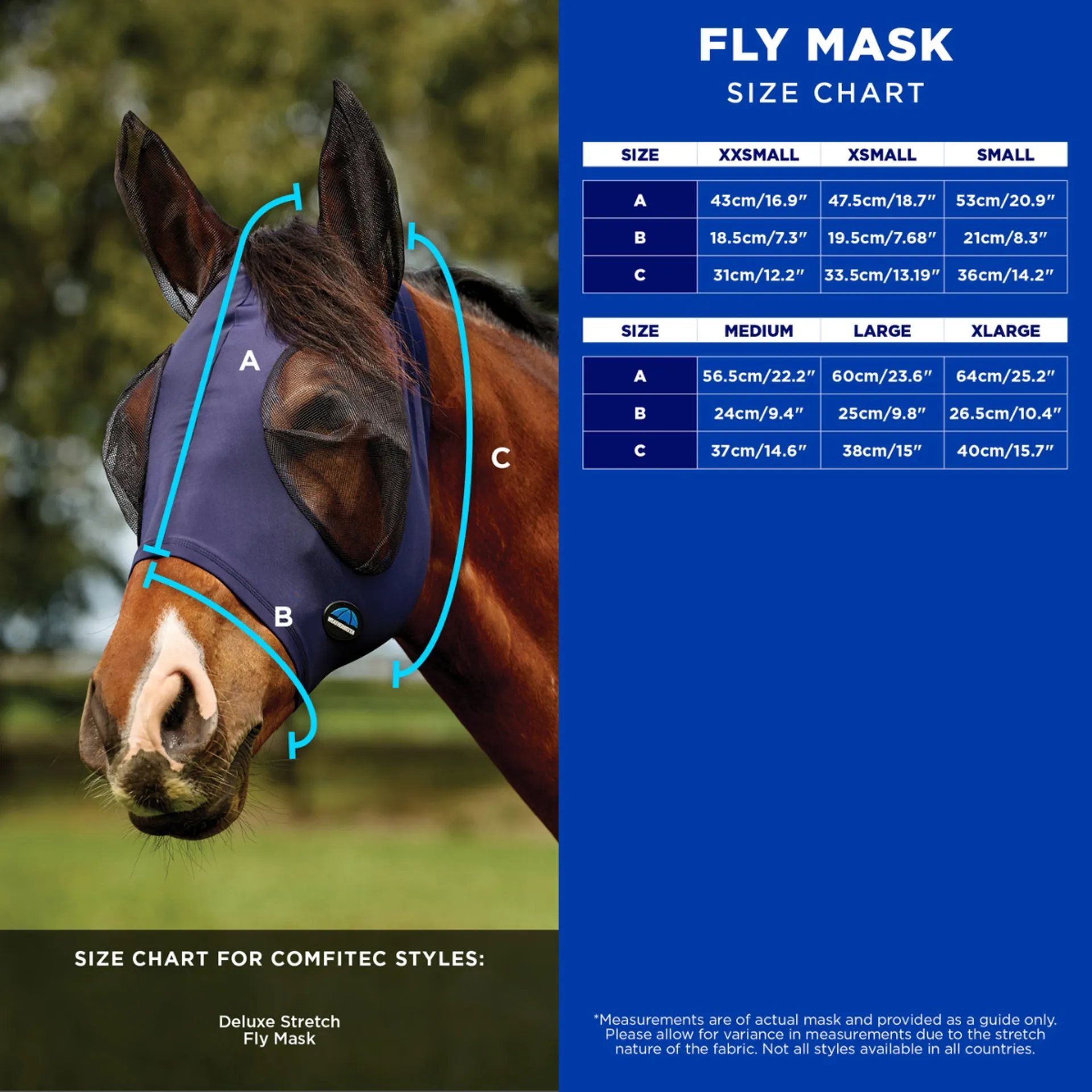 Weatherbeeta Comfitec stretch fly mask
