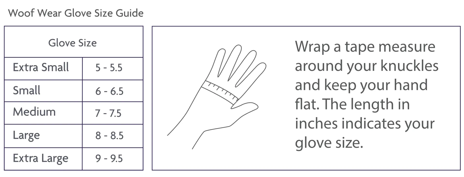 woof wear all season yard gloves sizing