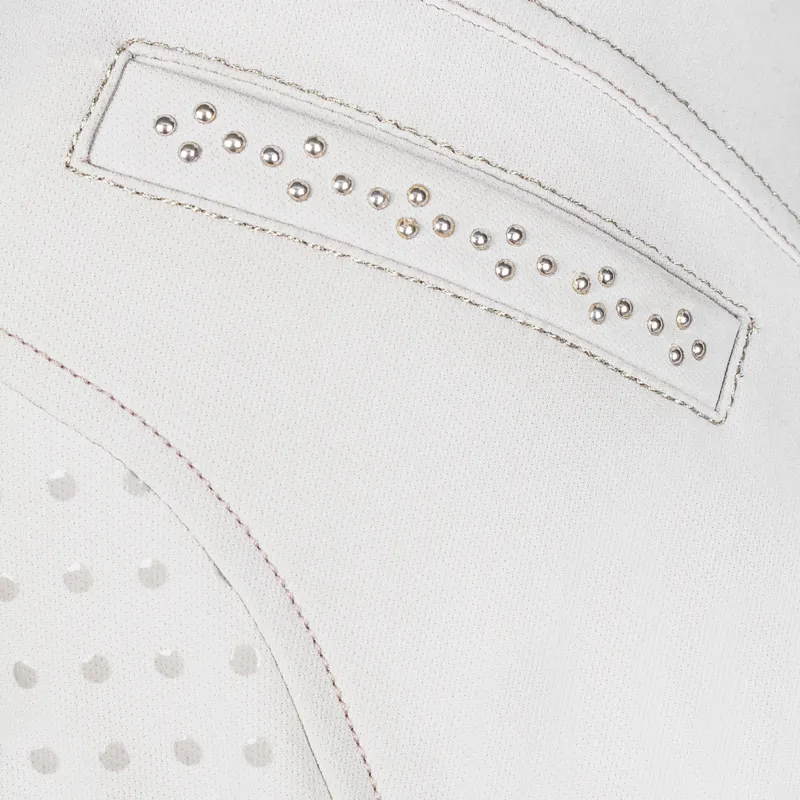 Equiline Electra Girls Full Grip Competition Breeches - White-1