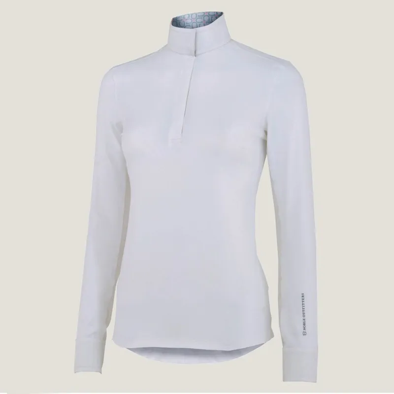 Noble Allison Ladies Competition Shirt - White/Horseshoe Print
