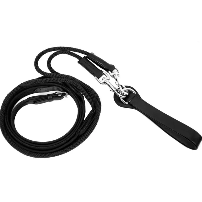 Norton Web and Rope Draw Reins - Black