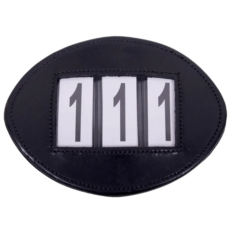 QHP Modeste Oval Number Holder 2 Pack - Black